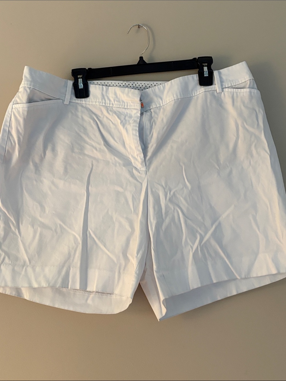 Talbots White Cotton Bermuda Shorts